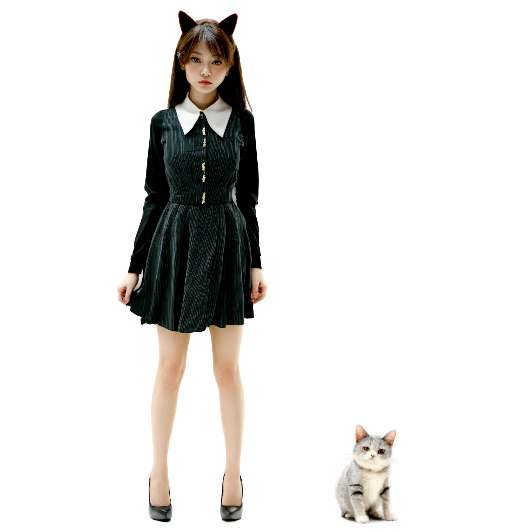 Cat Ear Girl PNG Material