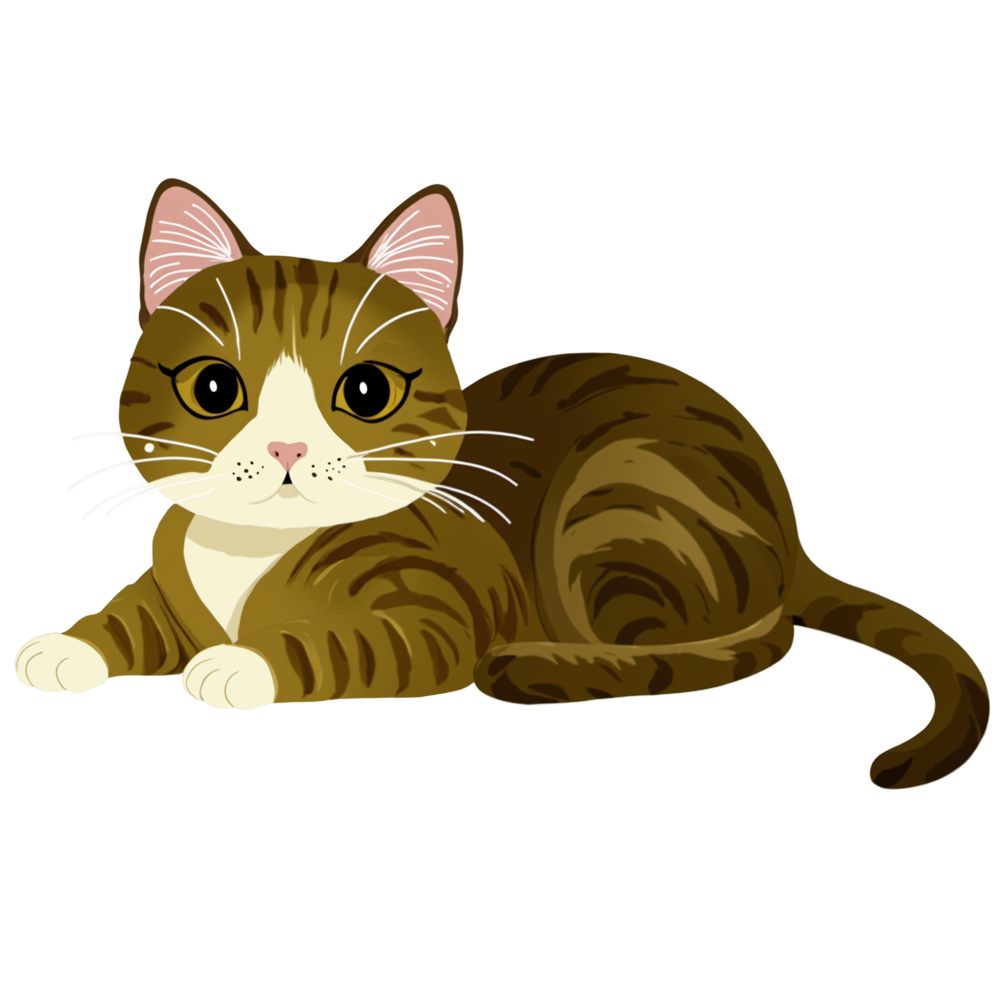 Cute Japanese cat illustration material