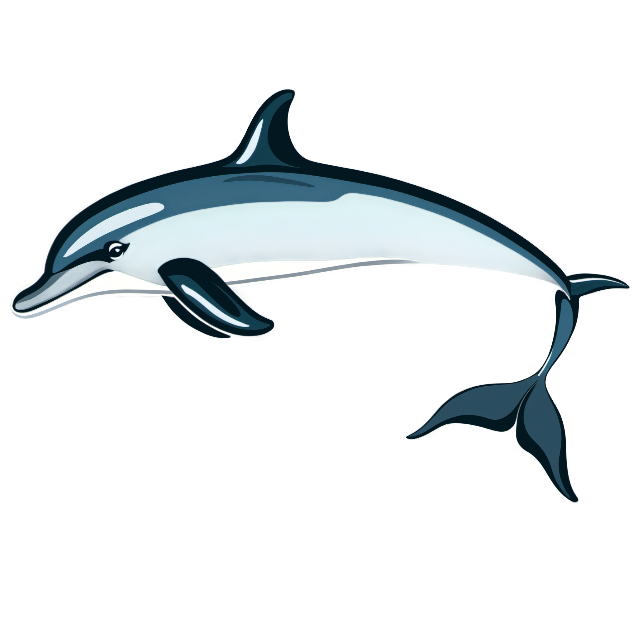 Exquisite dolphin illustration material