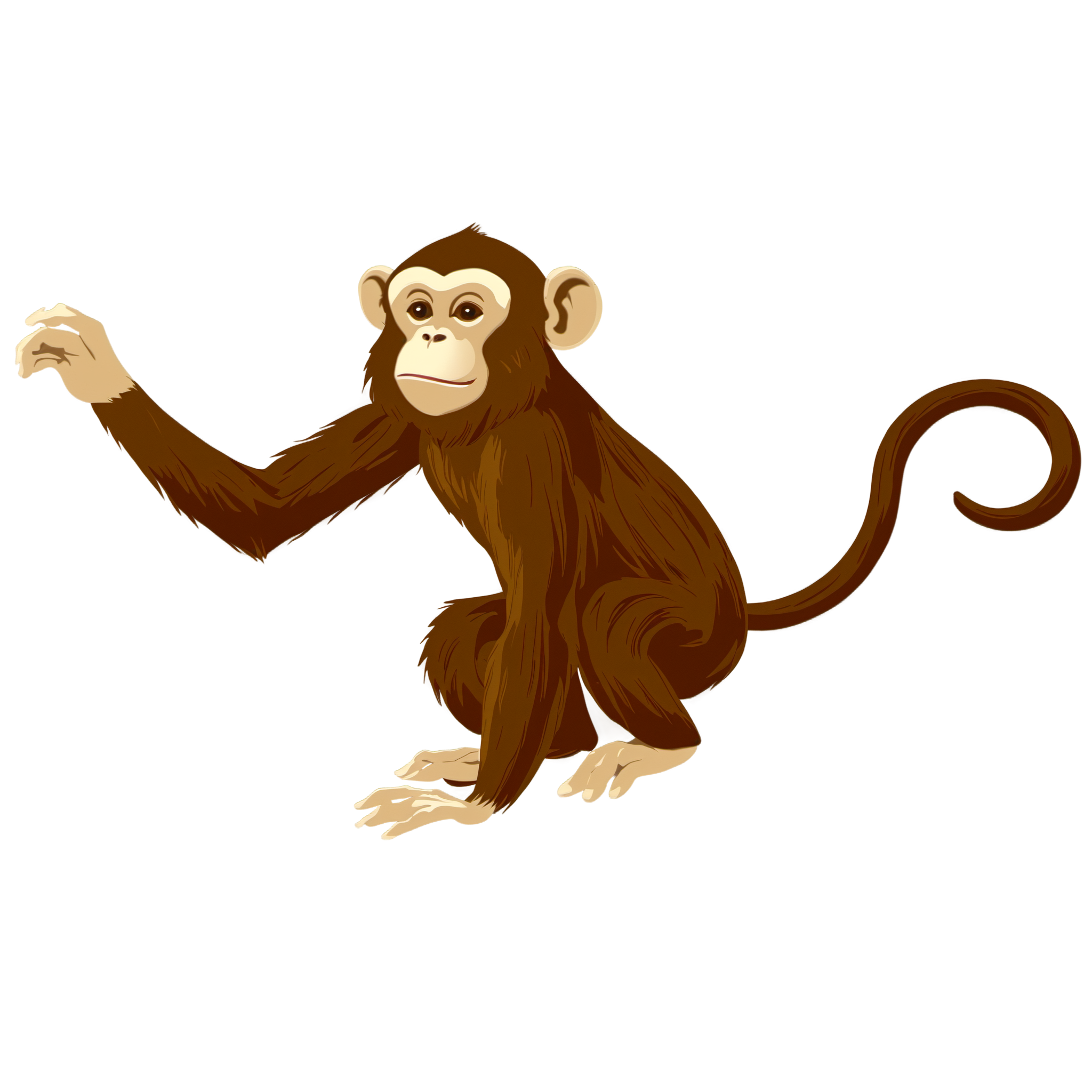Monkey illustration materials