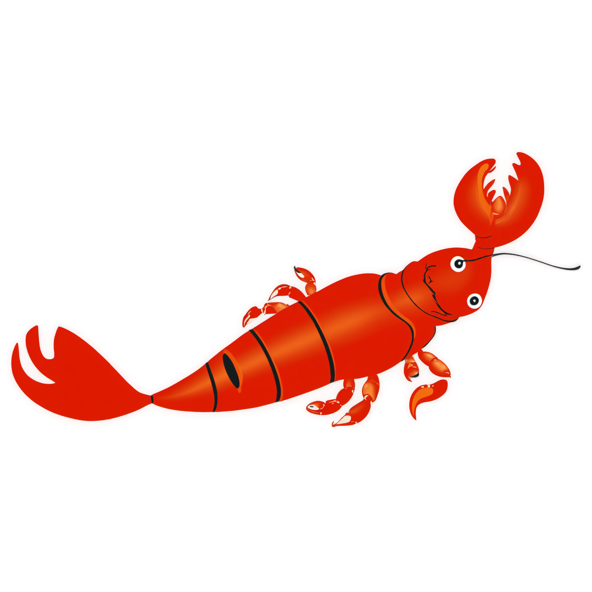Cute little crayfish illustration