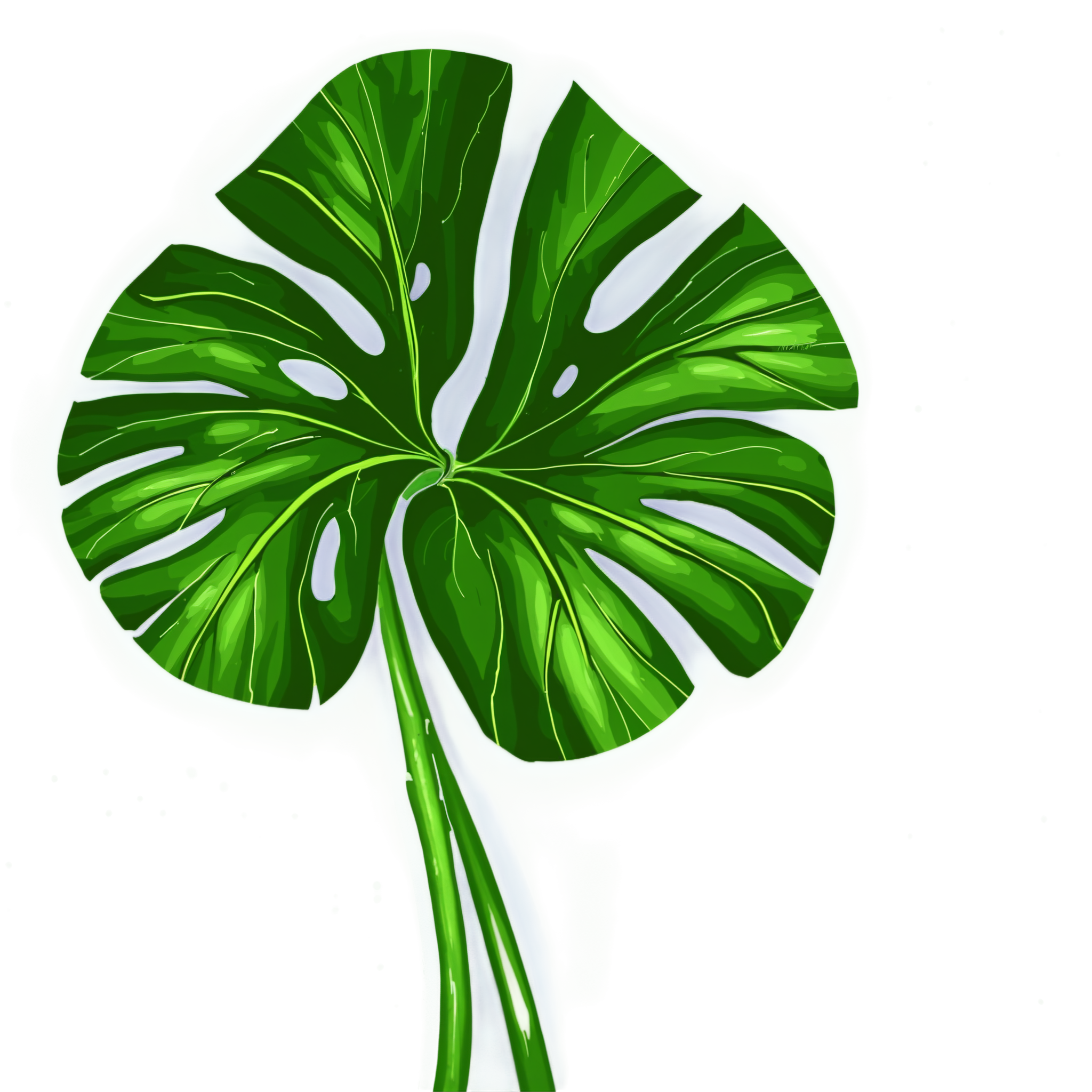 Tropical plant illustration materials