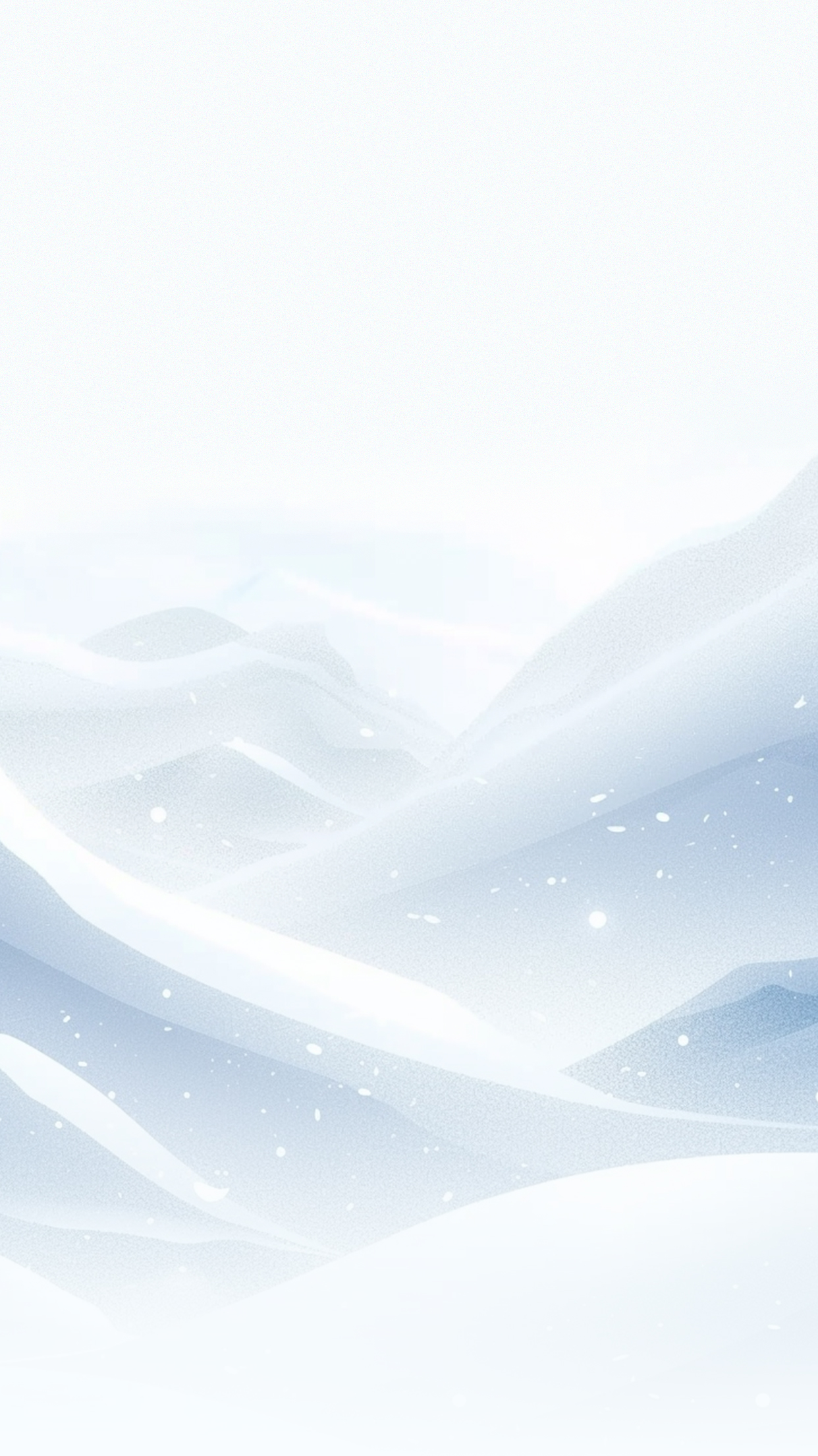 Snowy day view of the distant mountains