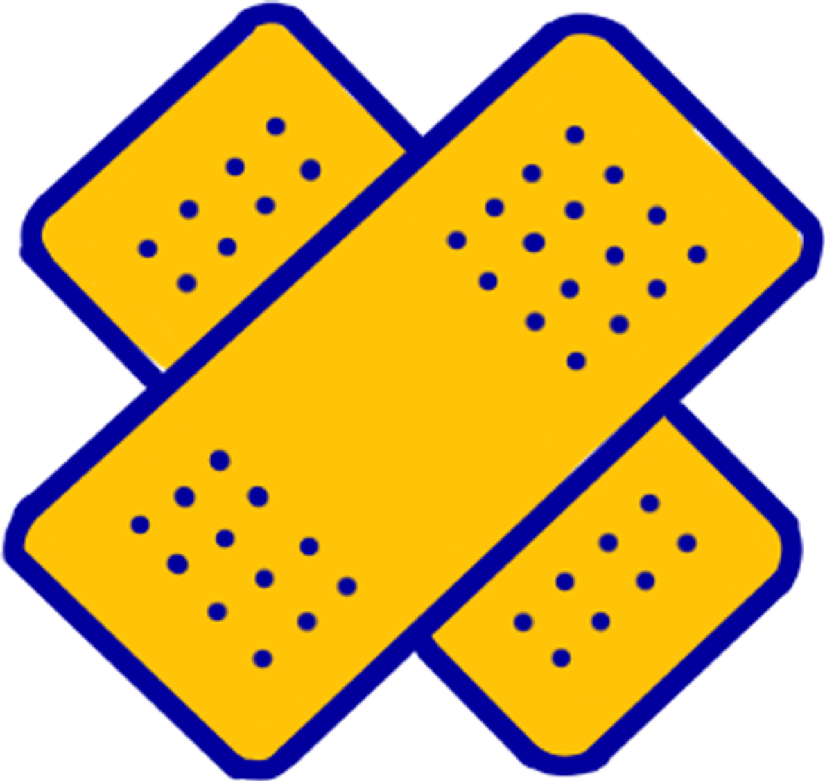yellow adhesive bandage