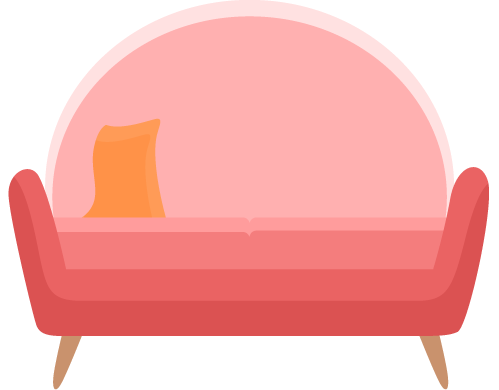pink sofa