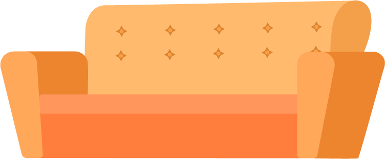 Orange sofa