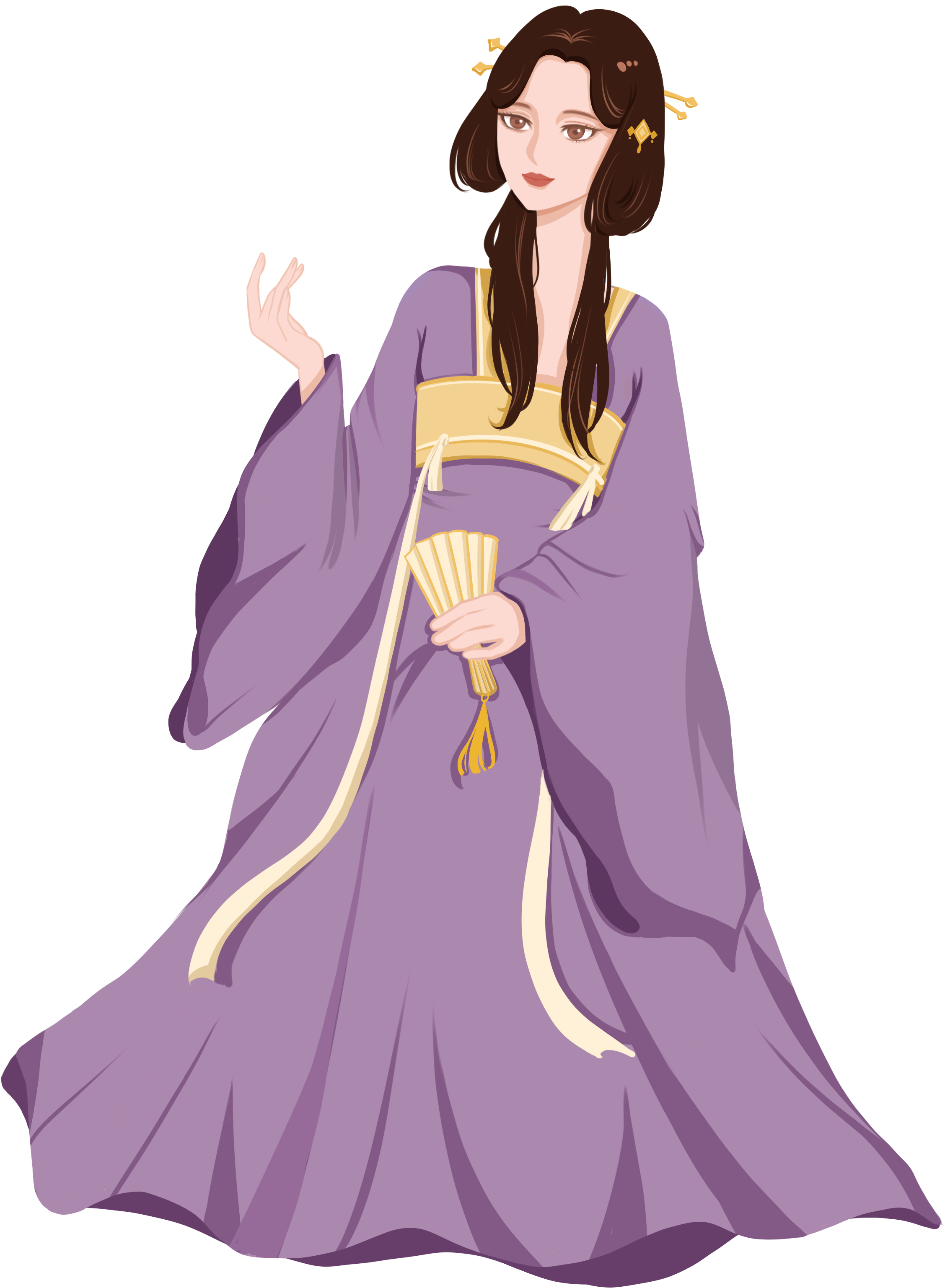 Girl in purple clothes