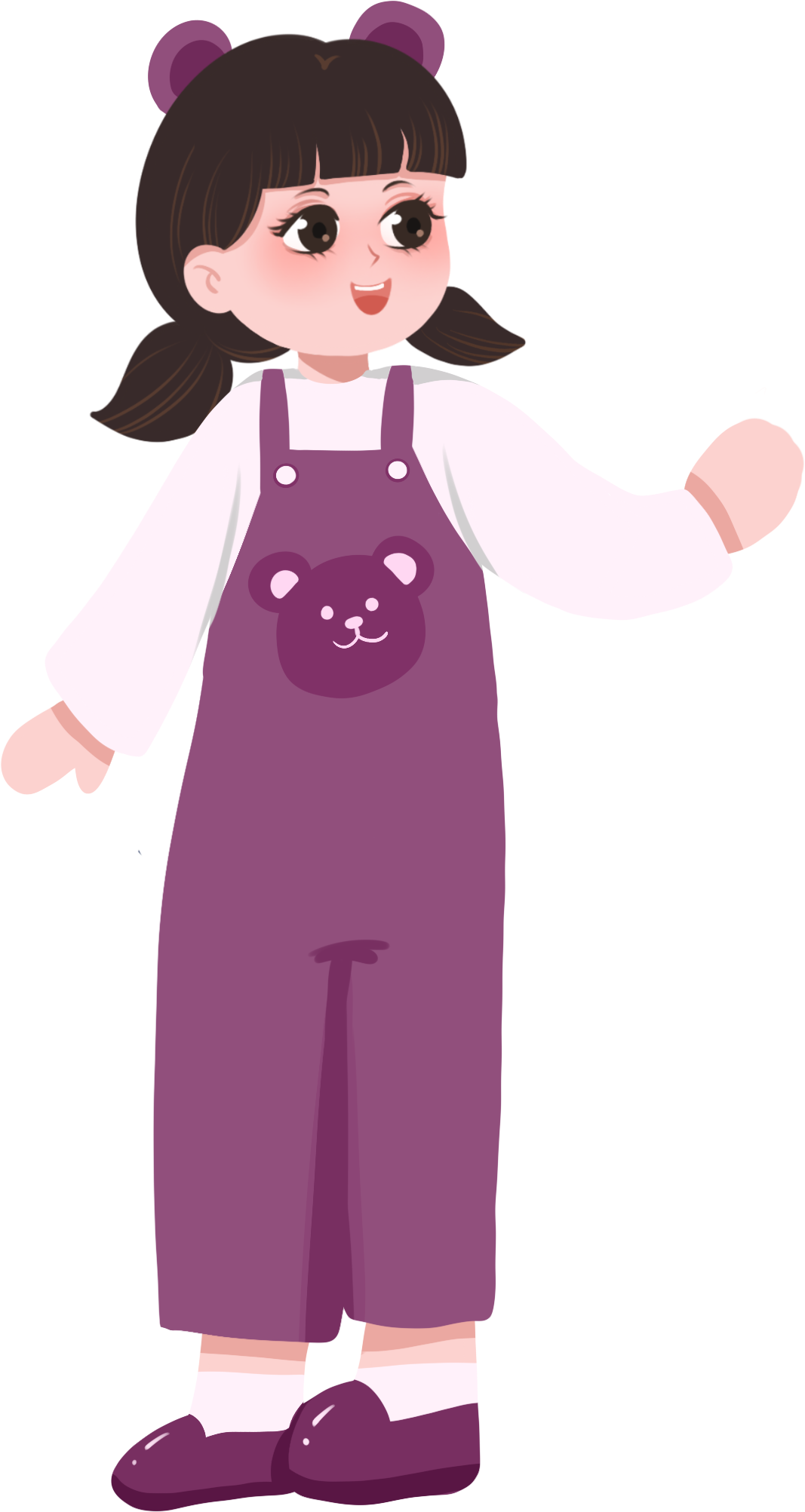 Cute overalls girl
