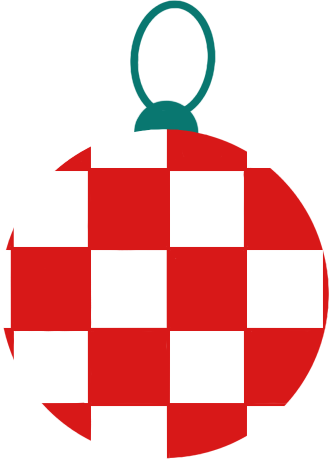 Plaid decorative ball