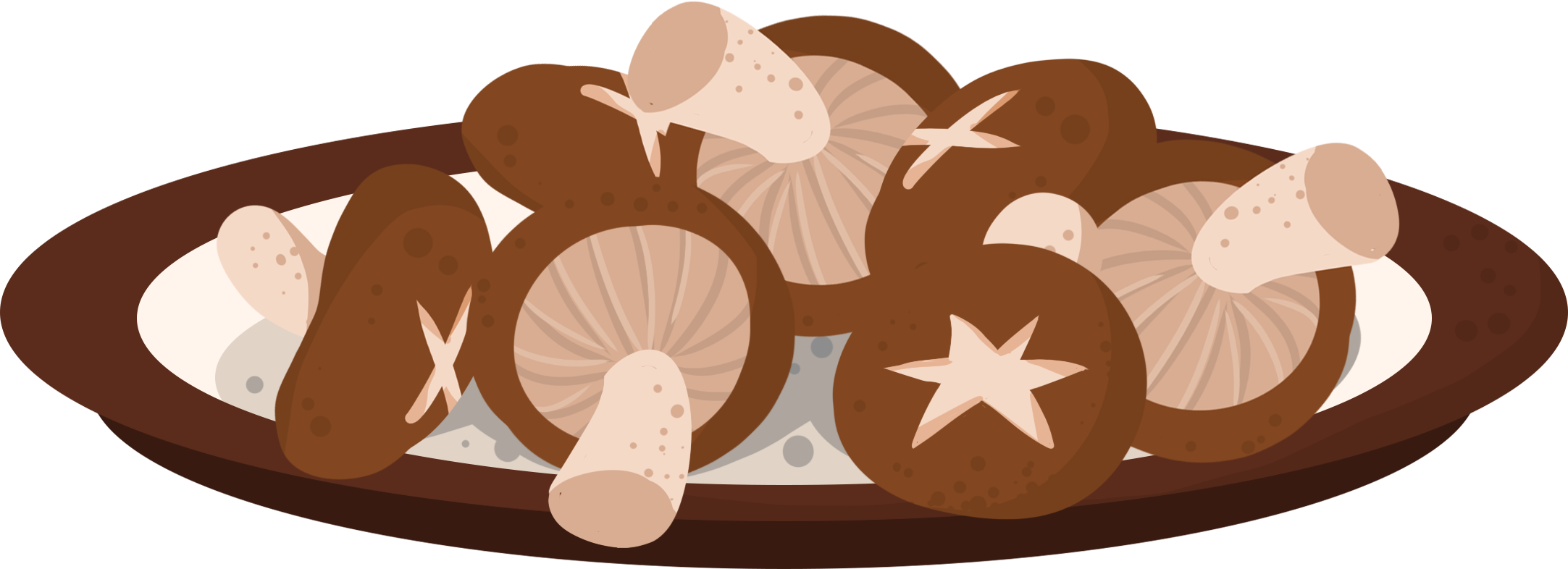 A plate of mushrooms