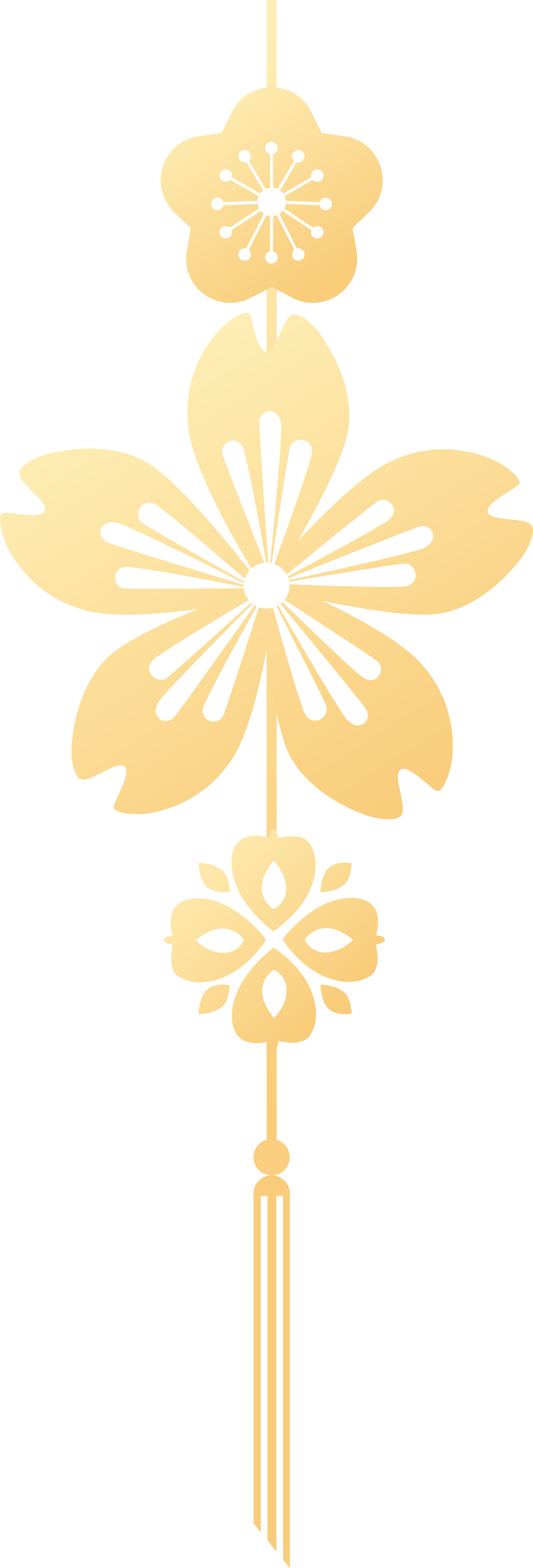 Golden flower accessories