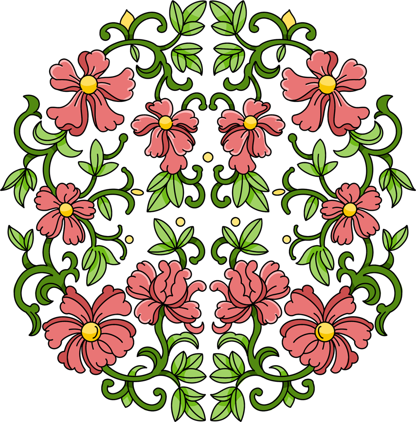 Hand-drawn floral pattern