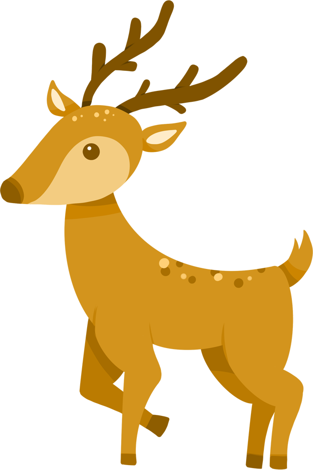 Hand-drawn animal deer