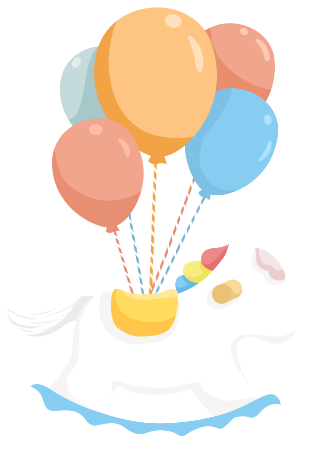 Balloon rocking horse toy