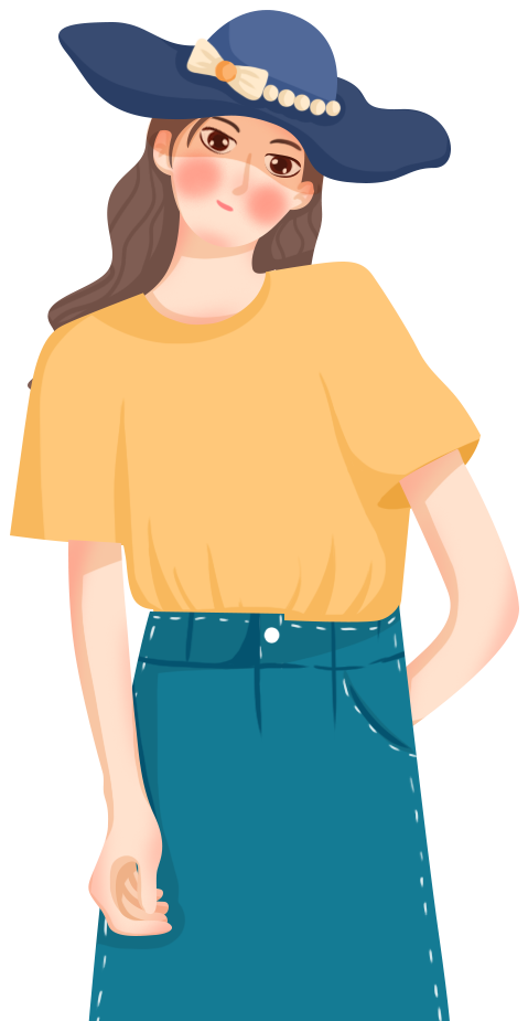 Illustration of a fresh and beautiful girl