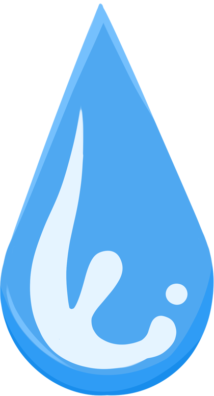 Hand-drawn water droplet shape pattern