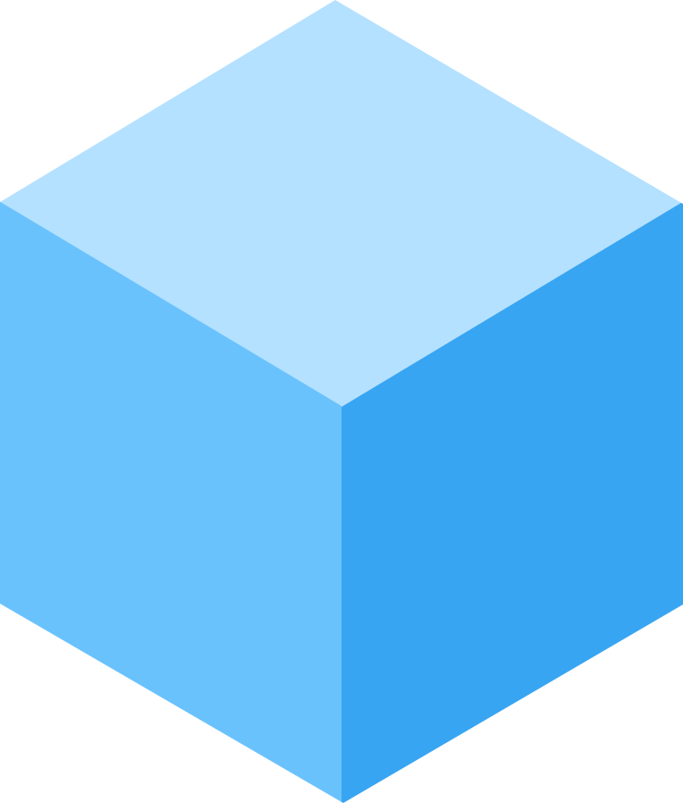 Blue cube