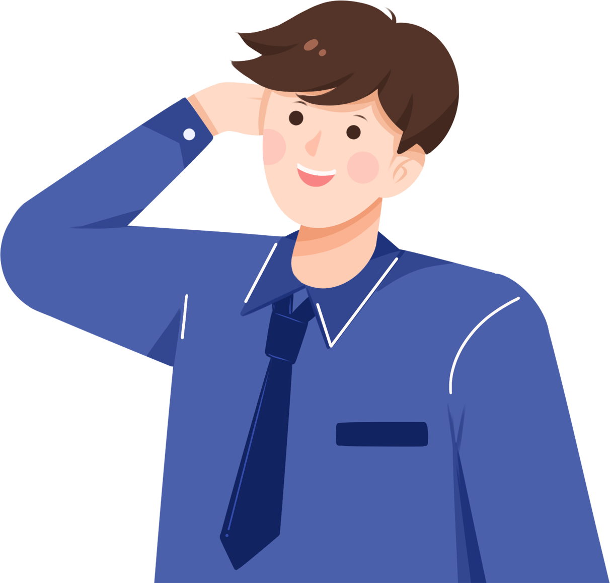 Saluting Suit Man