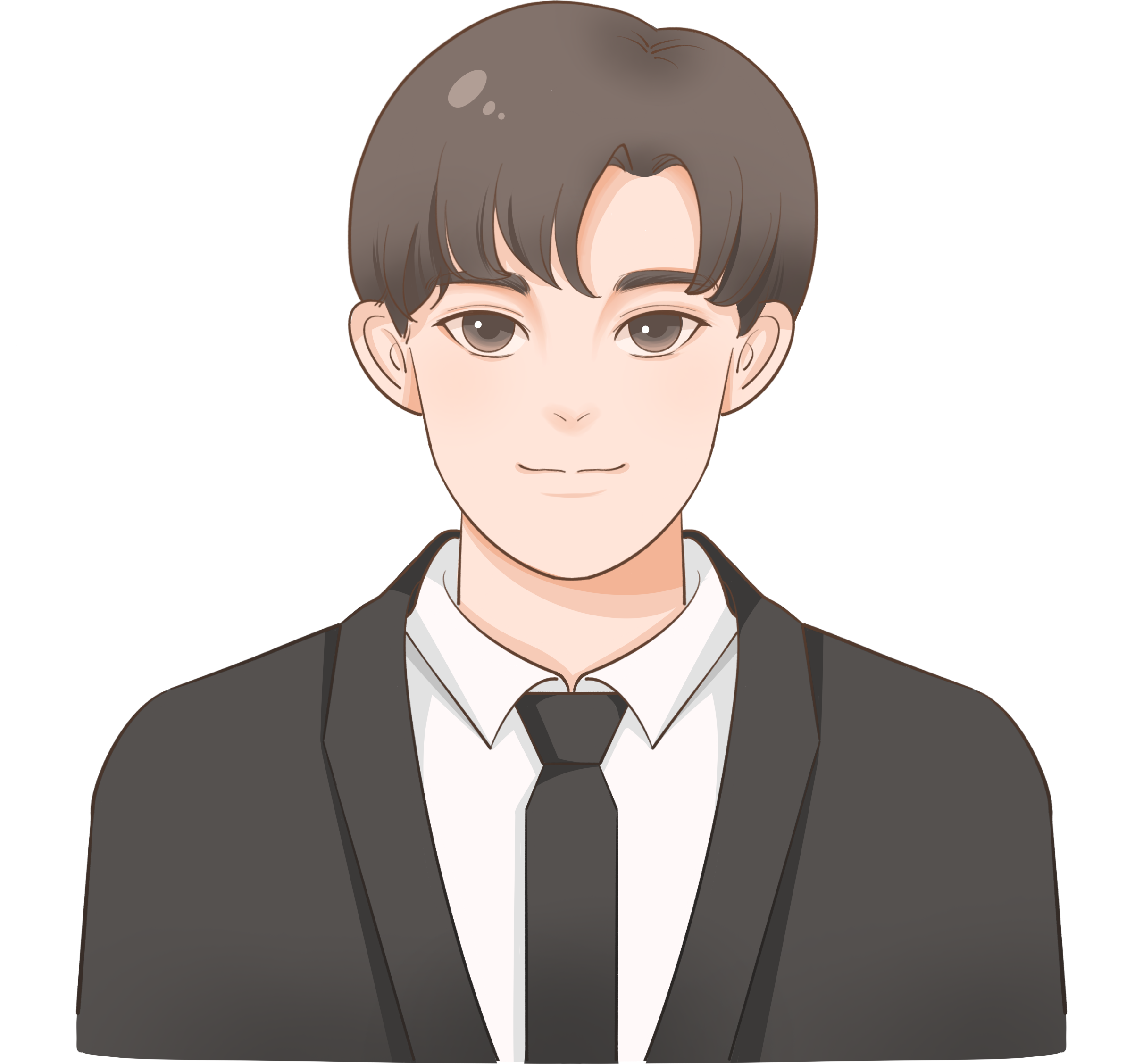 Suit and tie male ID photo