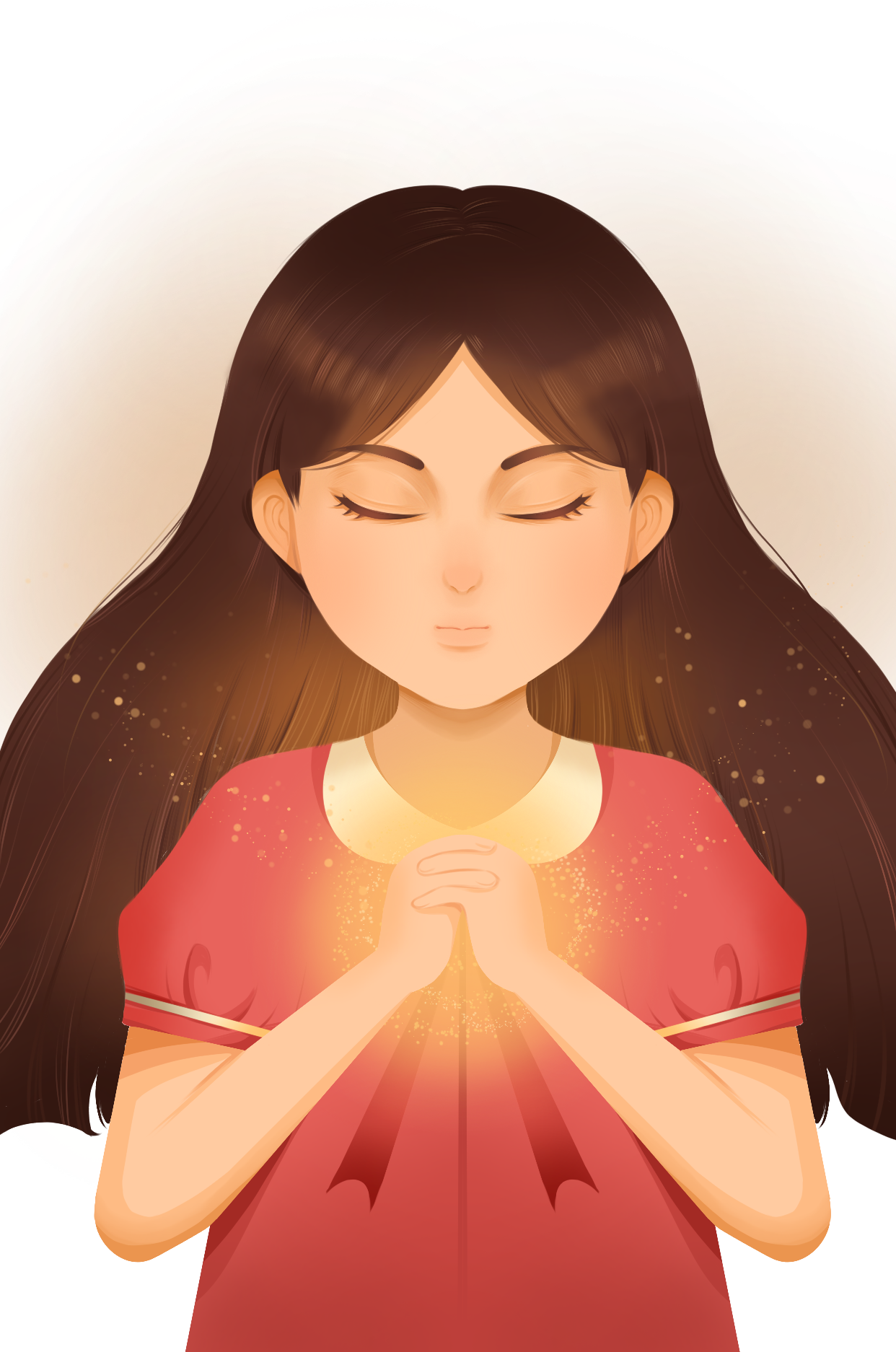 Blessing and wishing girl