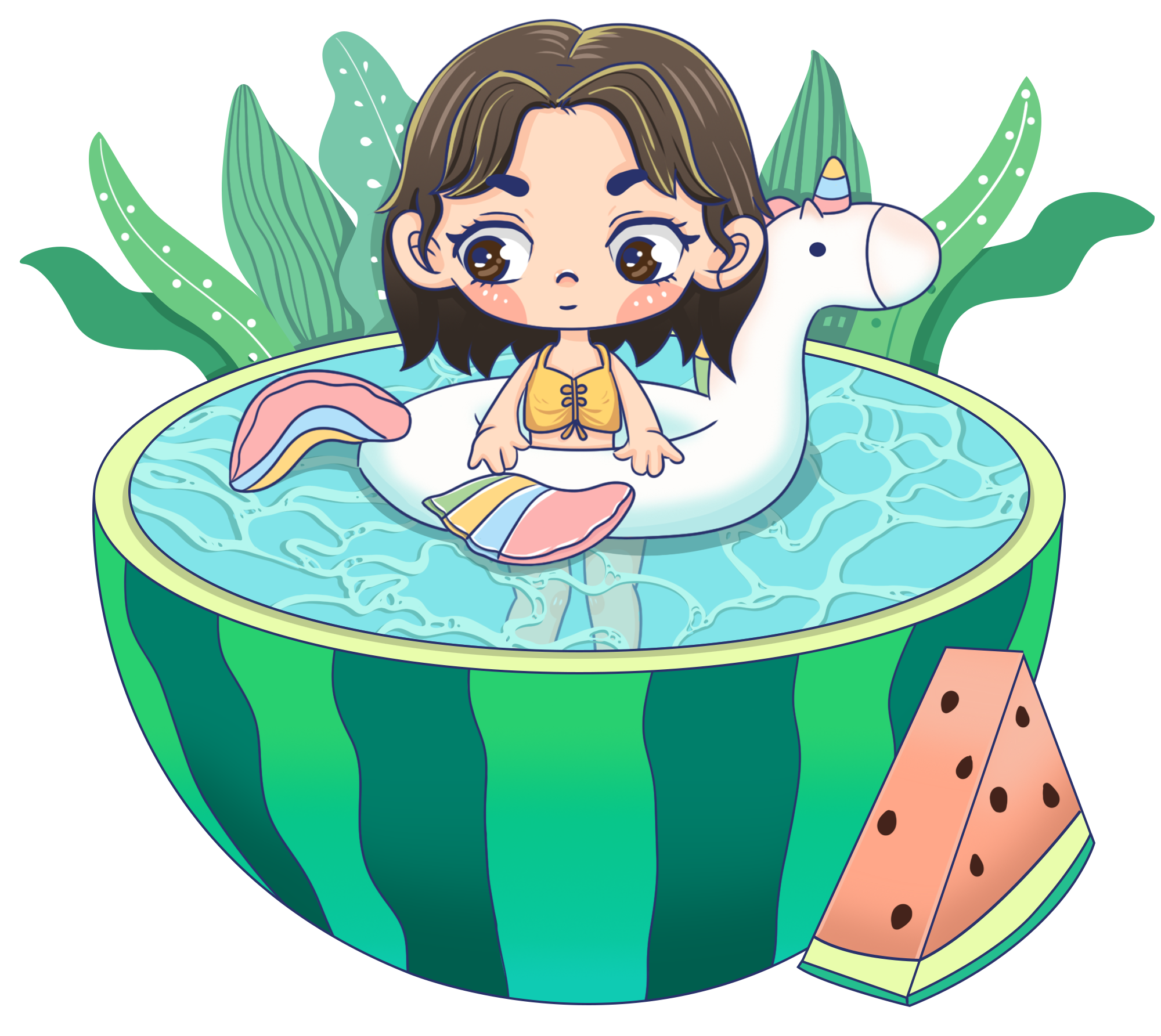 Watermelon Pool Girl Image