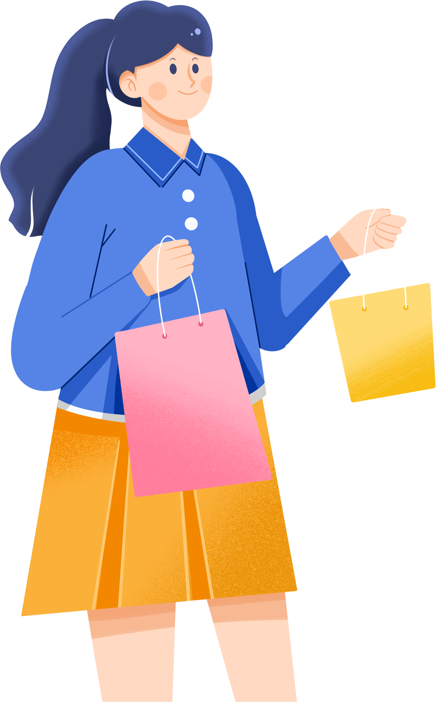 Images of girls with tote bags