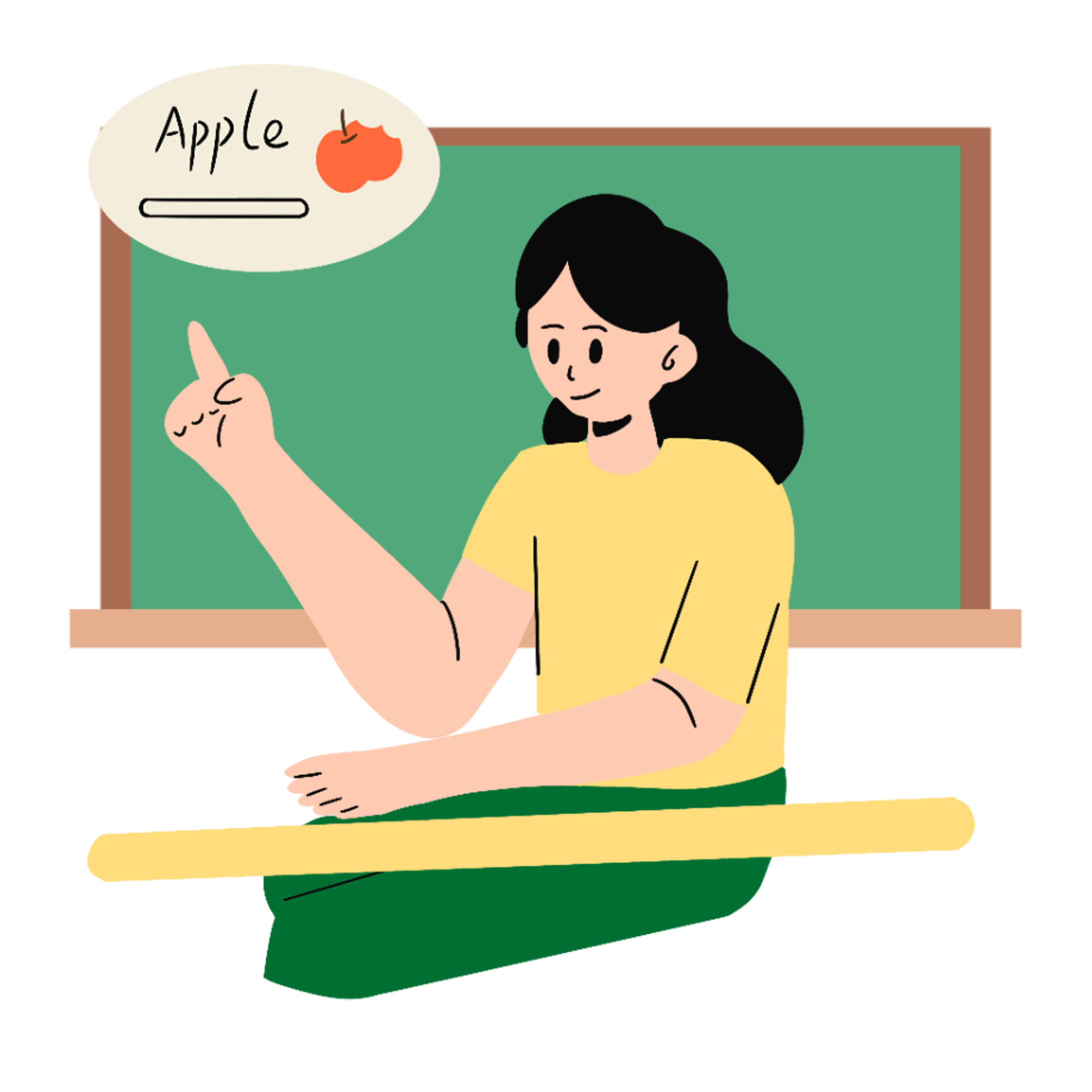 Image of the teacher giving a lecture