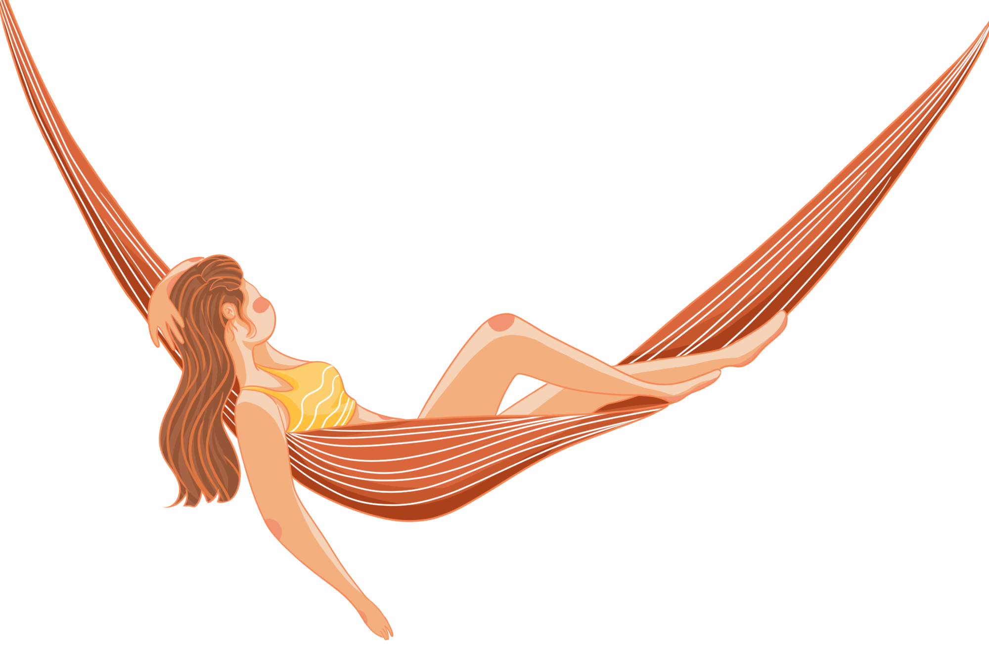 Image of a person lying on a hammock