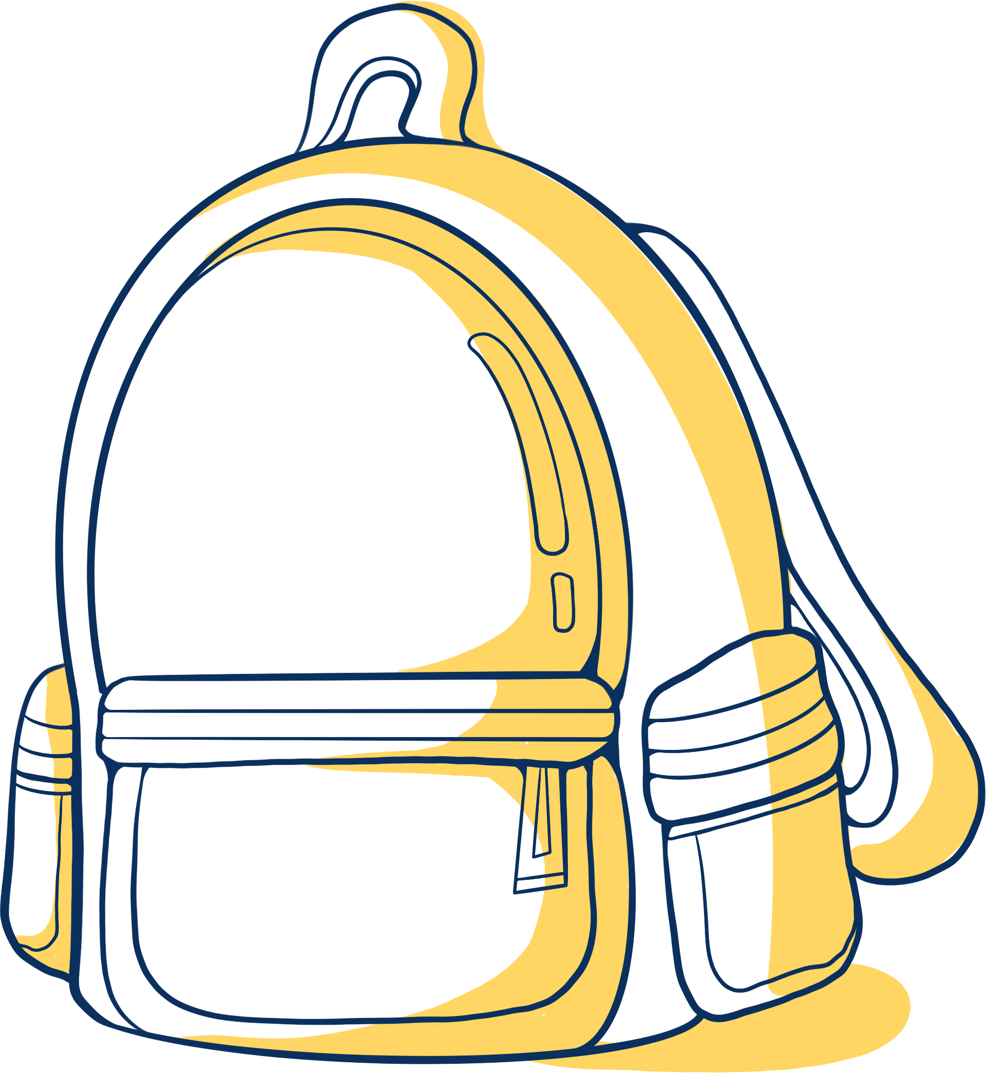 Backpack line drawing image