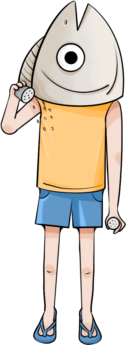 Salted fish person image