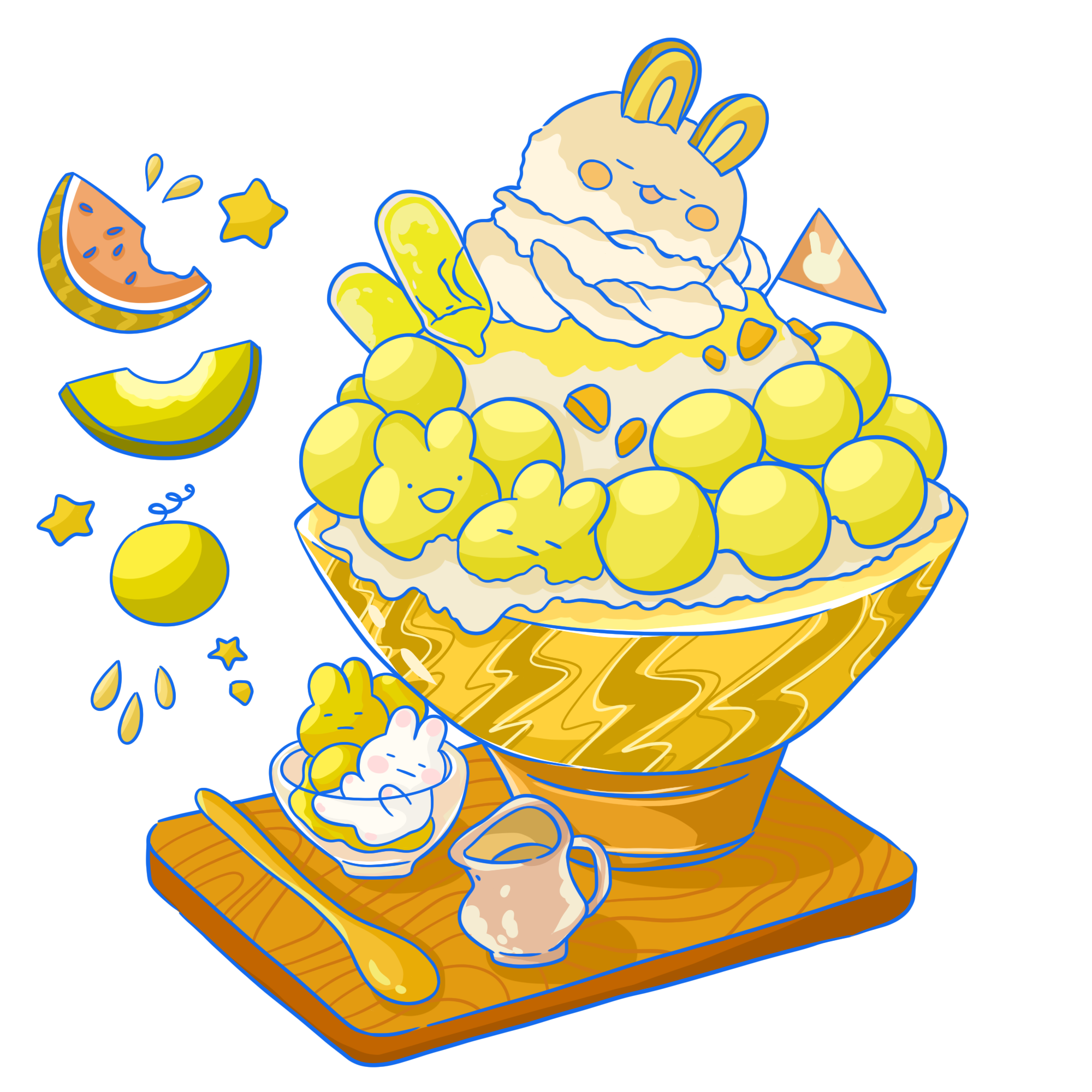Summer materials, food materials