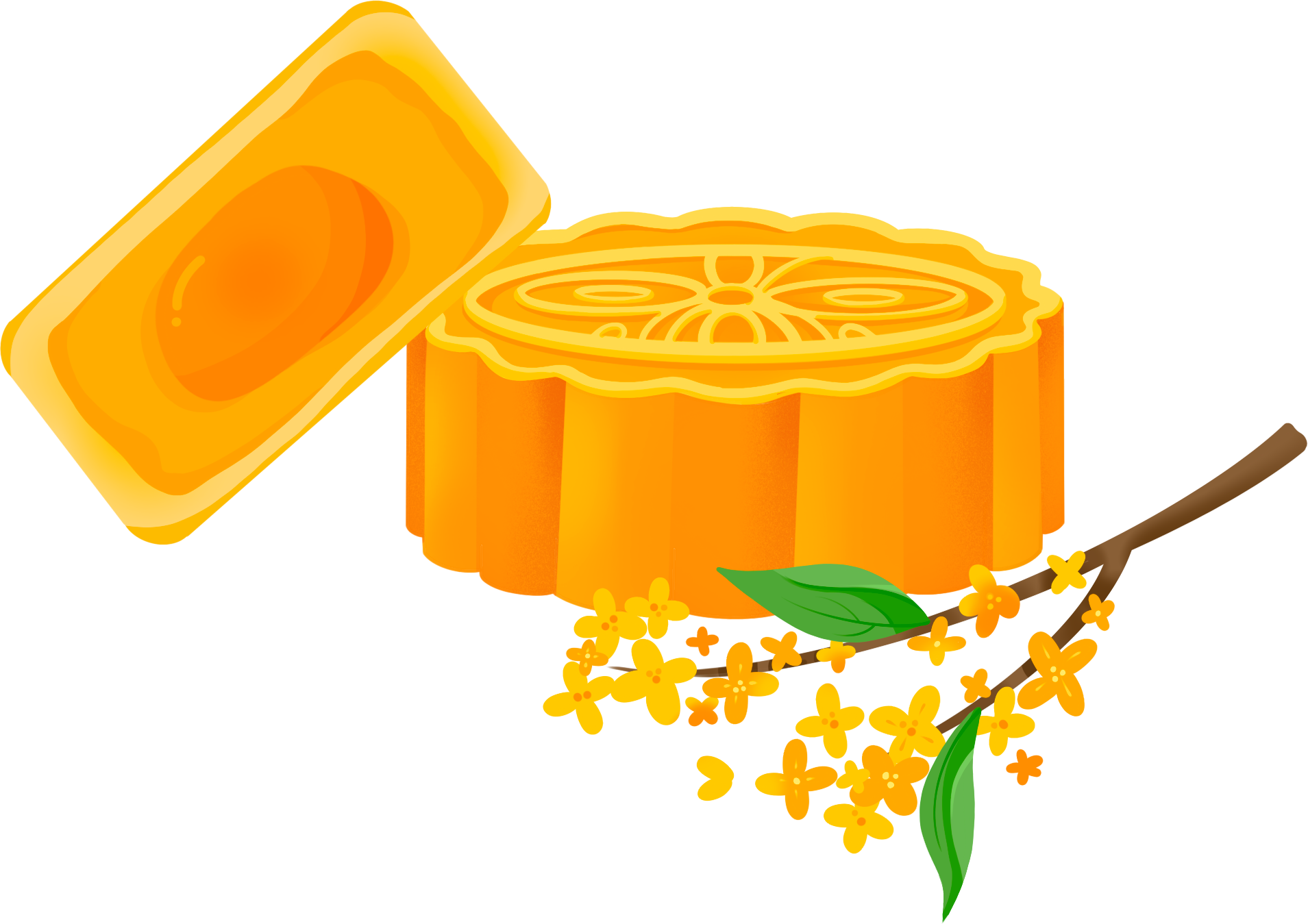 Mooncake, osmanthus, Mid-Autumn Festival, reunion image