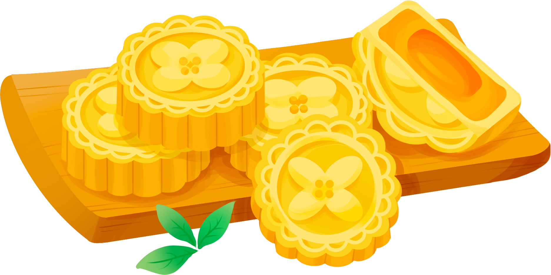 A plate of mooncakes for the Mid-Autumn Festival, a traditional Chinese festival of reunion