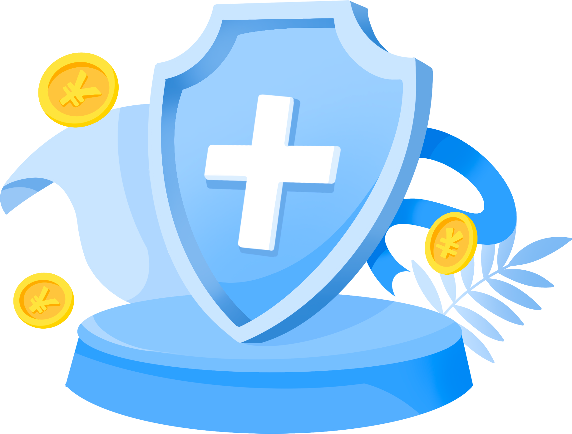 Shield blue coin image