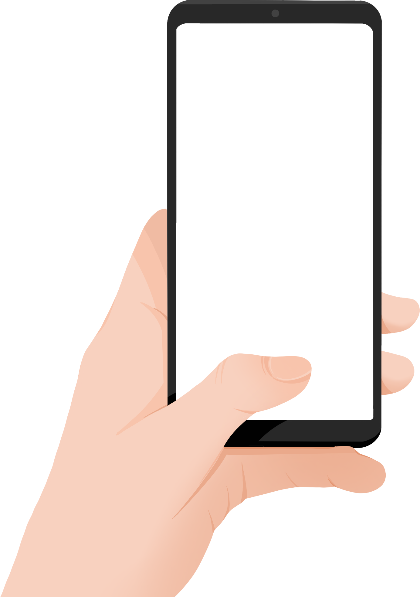 Holding a mobile phone image