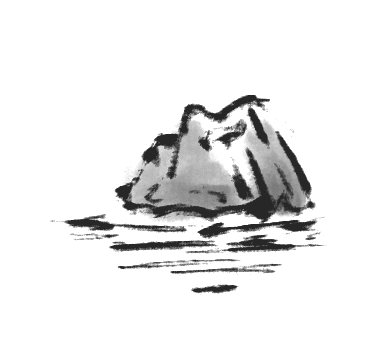 Ink wash landscape image