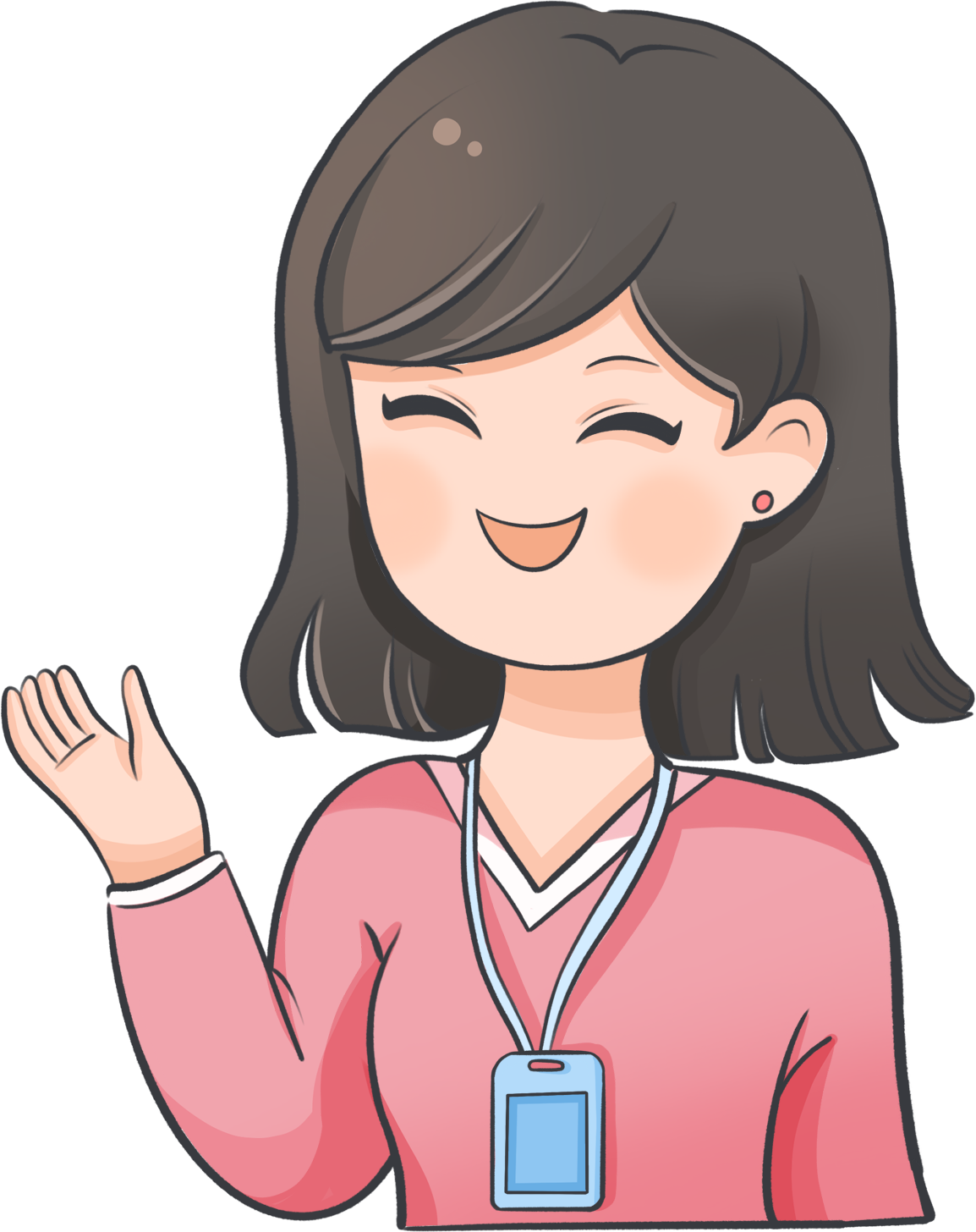 Female profession: Front desk in the workplace