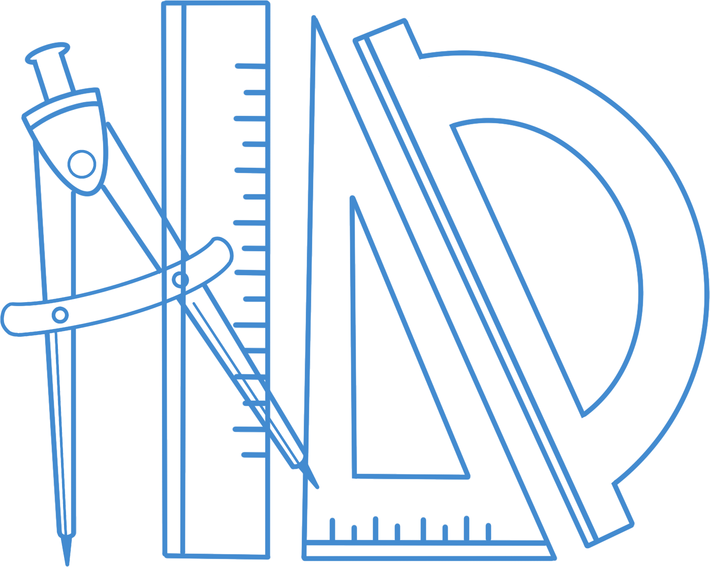 Ruler, compass, lines, learning stationery, line drawing