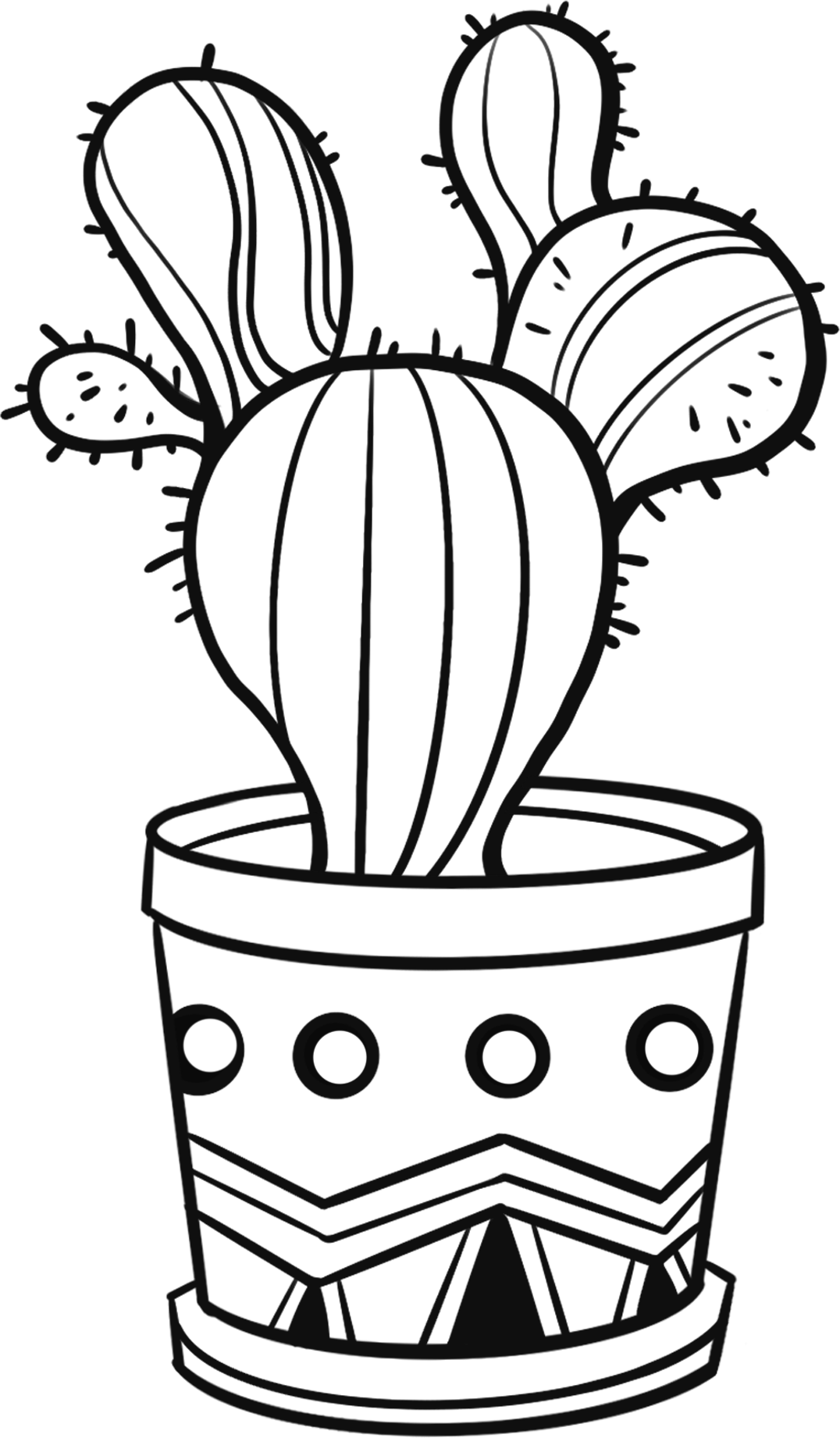 Sketch of cactus line drawing