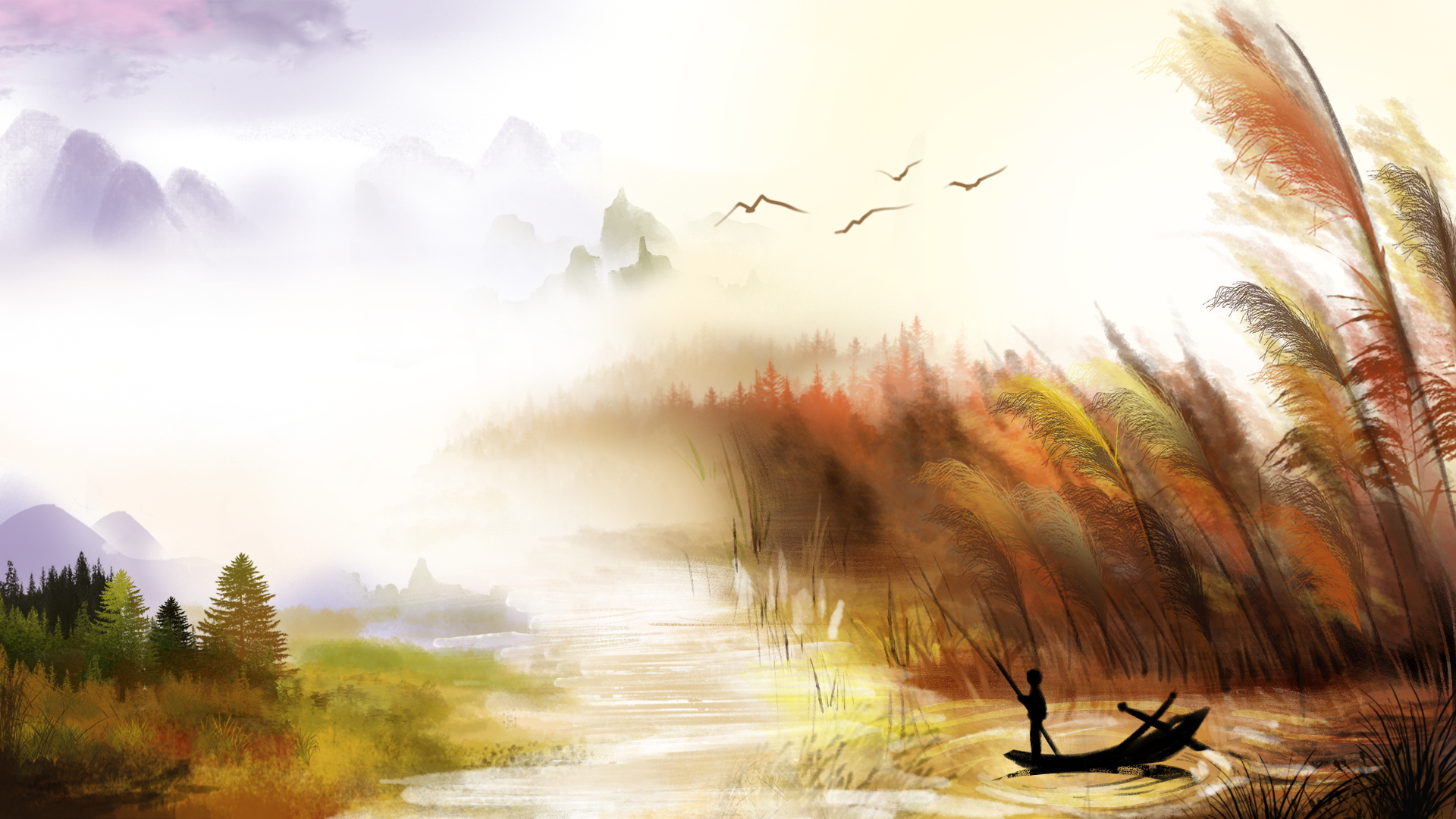 Oil painting landscape images