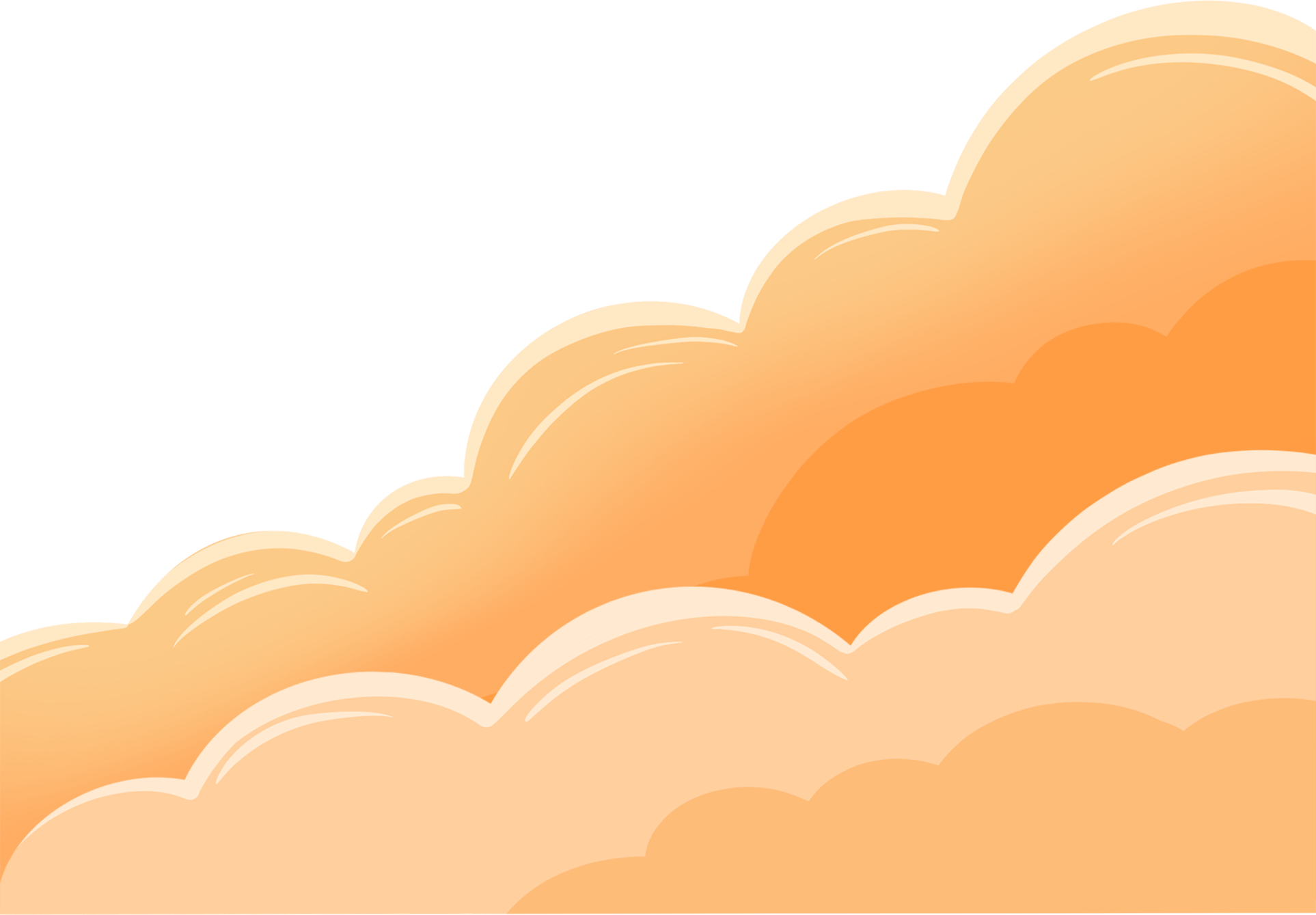 Orange gradient cloud image