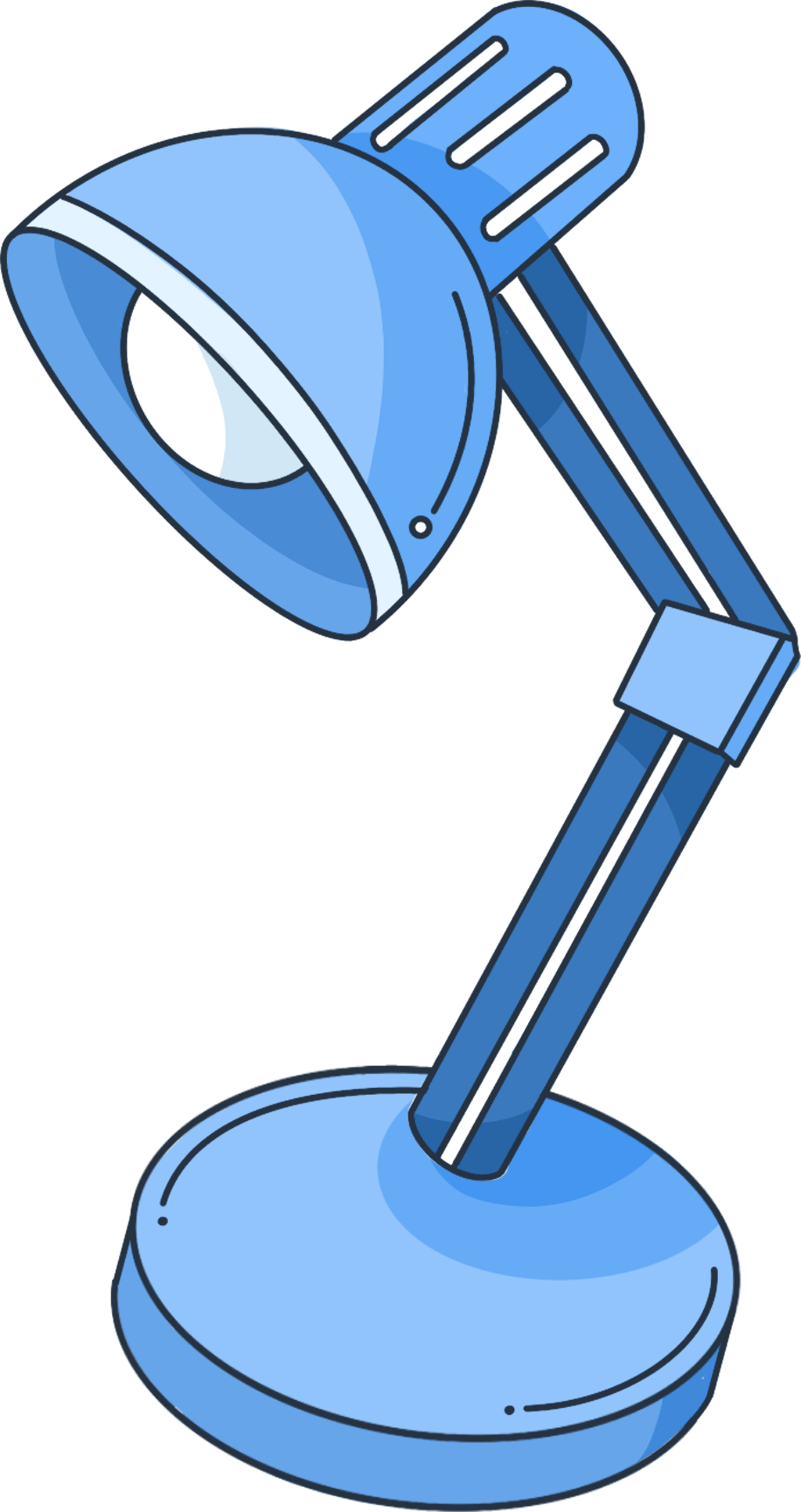 Blue cartoon table lamp image