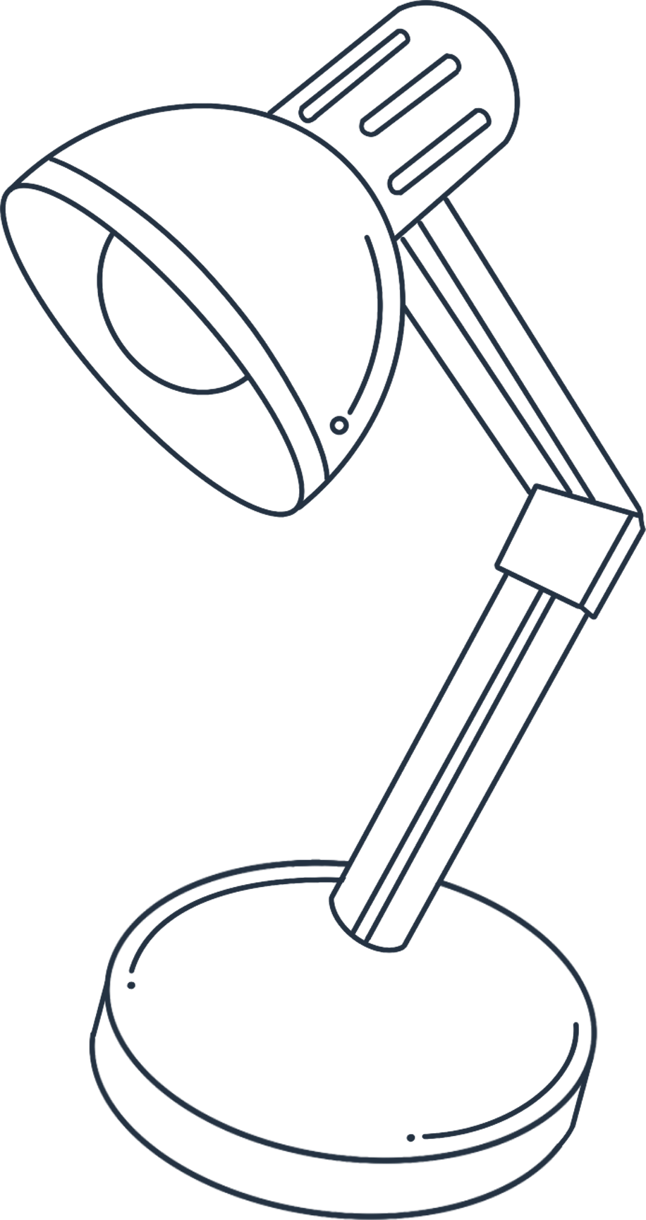 Illustration of a table lamp
