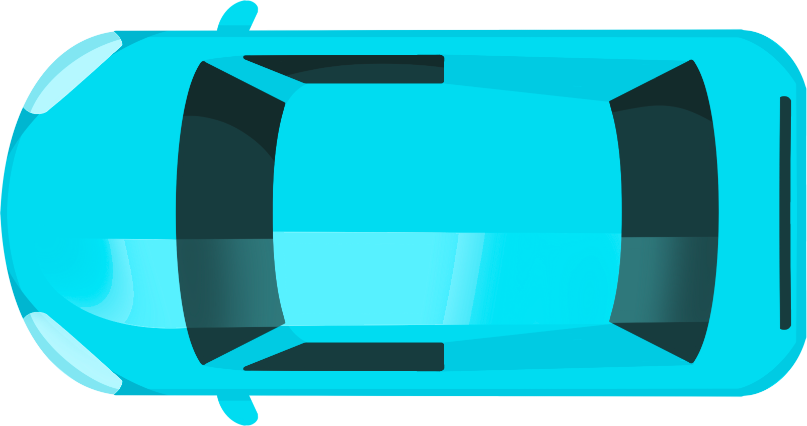 Image of blue-green vehicle for transportation