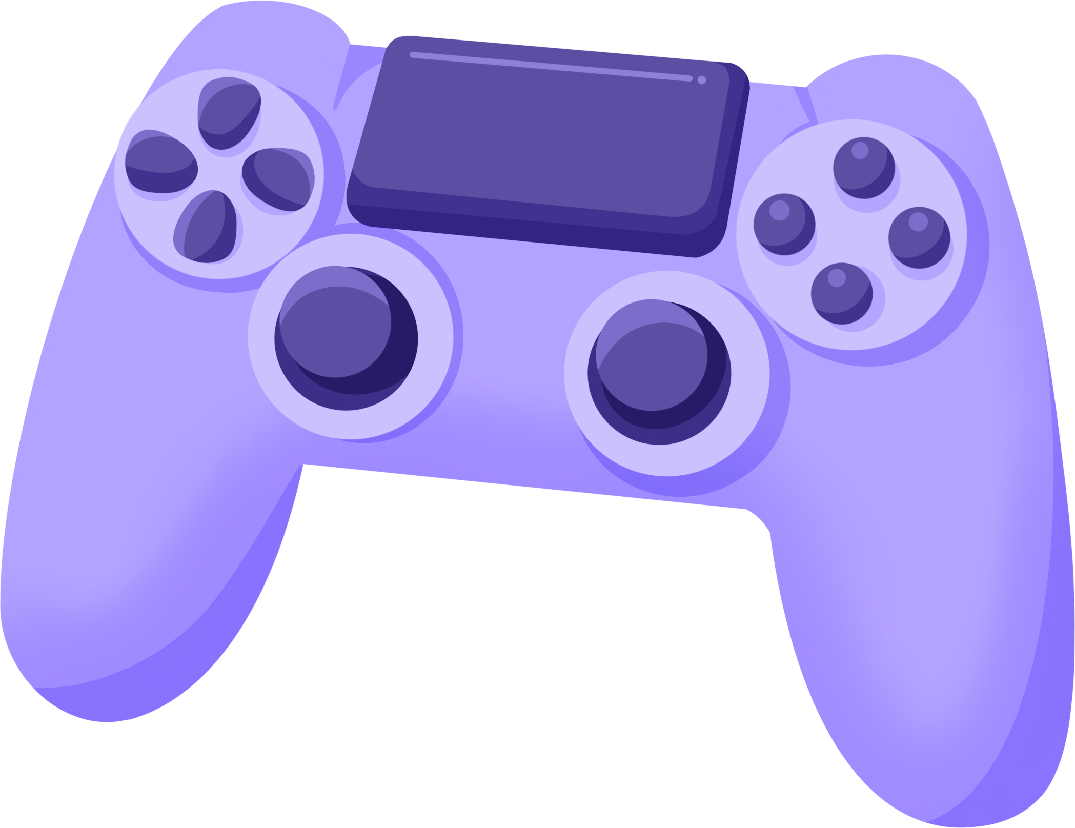 Cartoon game console purple game controller image