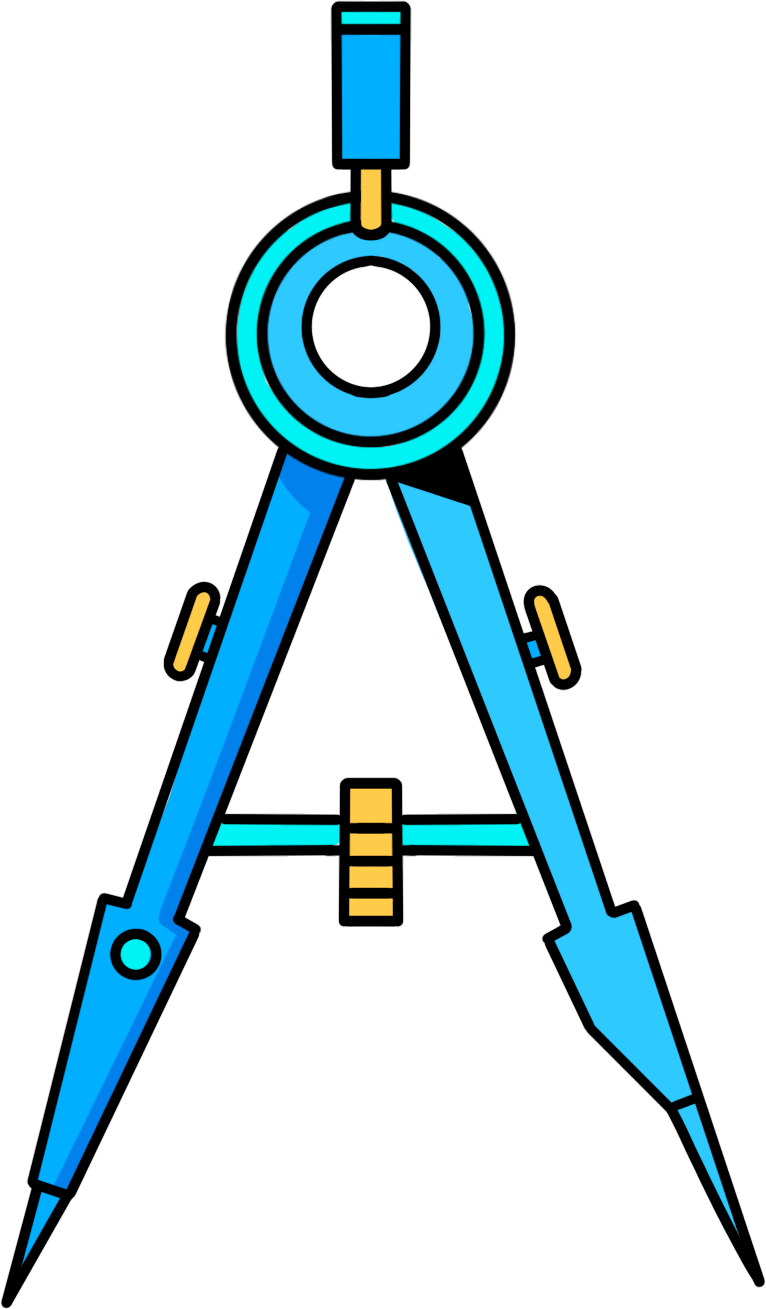 Compass cartoon learning supplies image