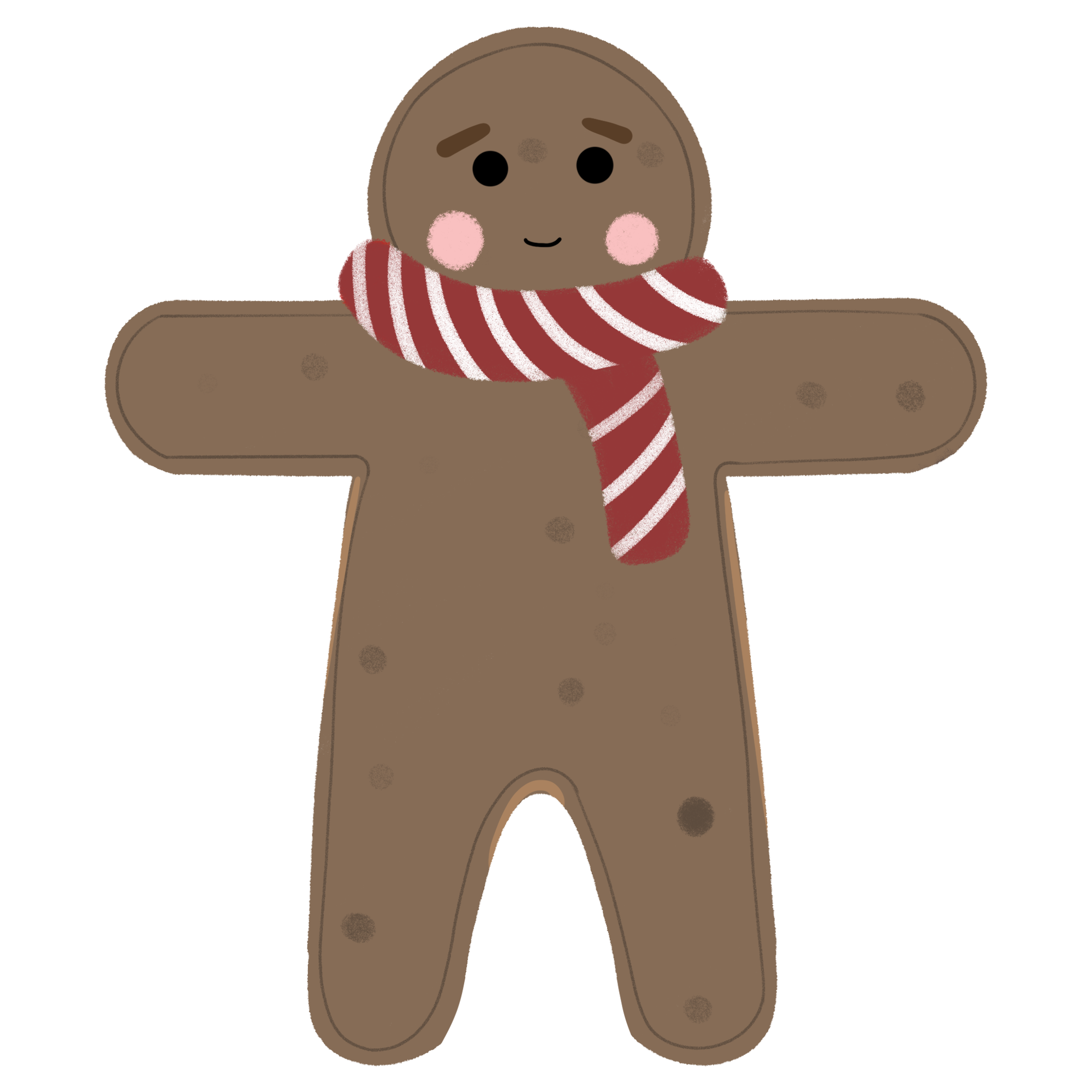 Cartoon gingerbread man cookie image