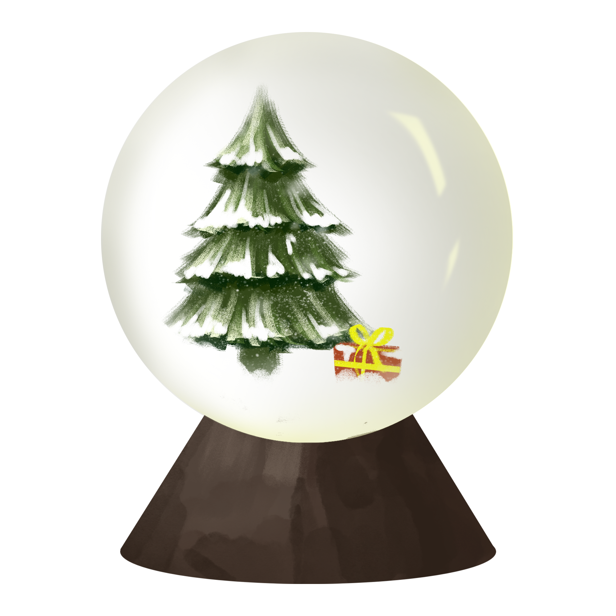 Christmas tree crystal ball decoration image
