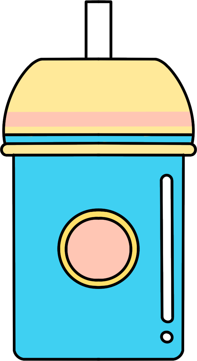 Book cartoon drink water cup image