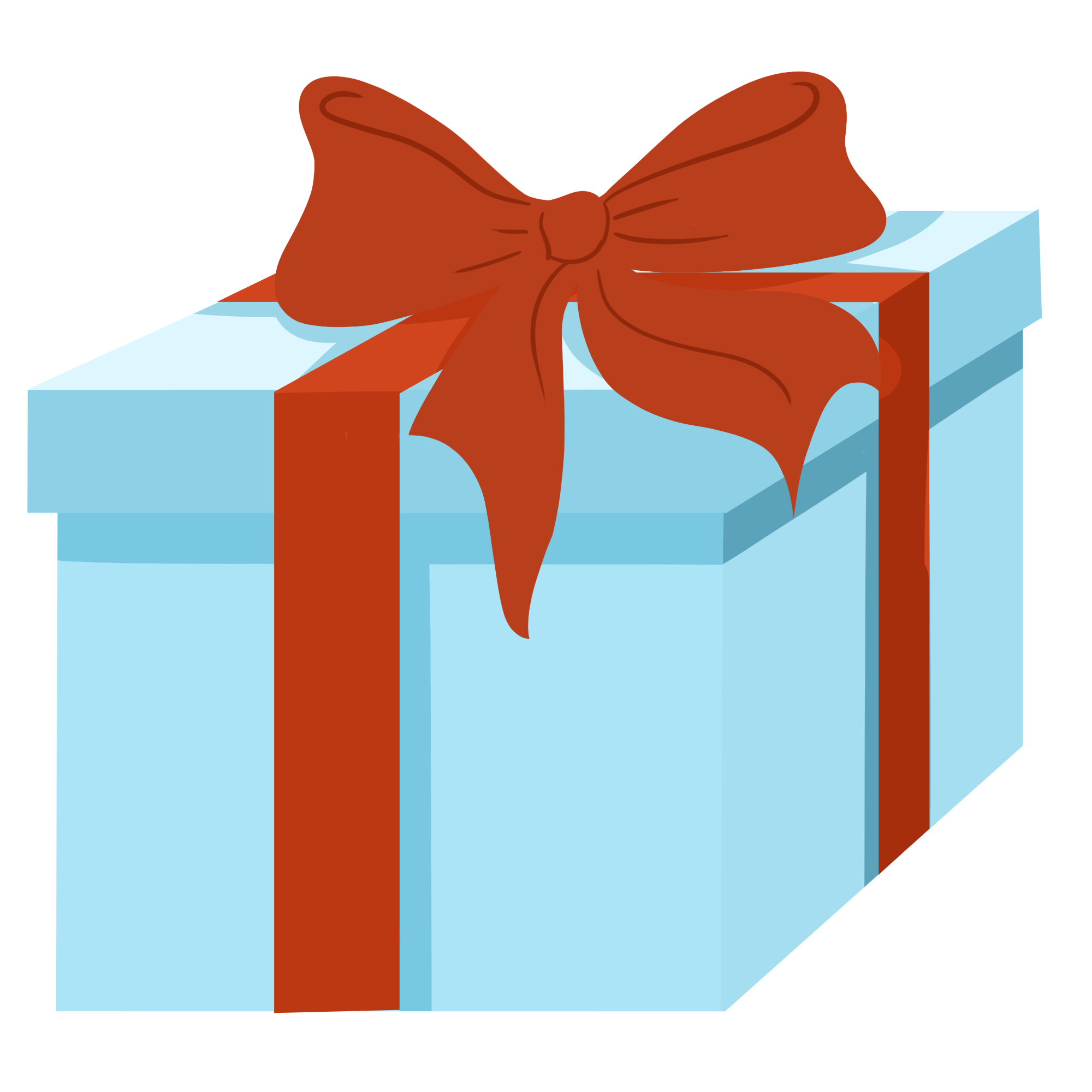 Cartoon image of a Christmas gift box